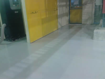 Sala eléctrica con poliurea