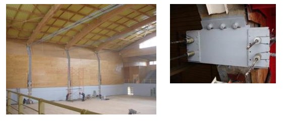 Postensado exerior como refuerzo estructural de gimnasio